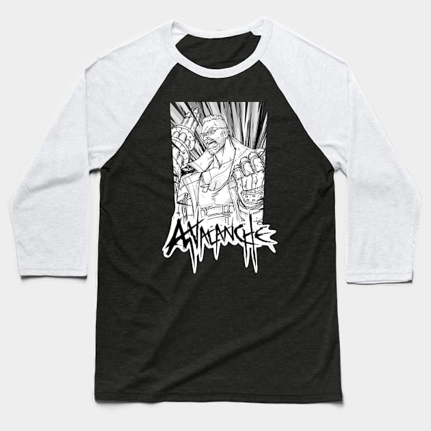 Avalanche Barret Baseball T-Shirt by Remyart